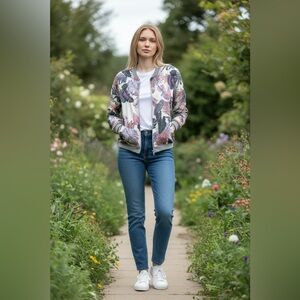 Floral Bomber Jacket